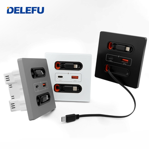 Phổ Ổ cắm thông minh với dòng sạc 20W nhanh phí USB C cổng PC điện tường Bảng điều khiển, điện thoại di động sạc Loại C Outlet - Product Image 1