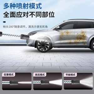 ปืนฉีดน้ำแรงดันสูงไร้สาย แบตเตอรี่ลิเธียม แรงดันน้ำ 40 บาร์ อัตราการไหล 2.6-4 ลิตร/นาที พกพาสะดวก สำหรับล้างรถและทำสวน - Product Image 3