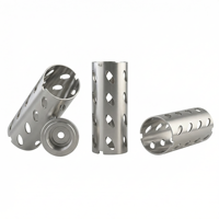 Service de fraisage CNC 5 axes sur mesure pour boîtier cylindrique perforé de précision en acier inoxydable 316L avec extrémité à bride, usinage OEM