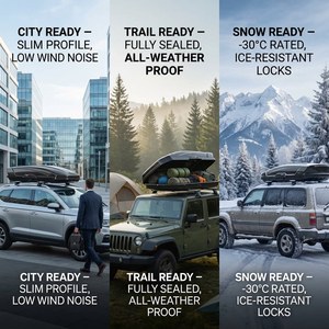 Boîte de toit universelle étanche et anti-poussière, grande capacité 400L 450L, design sportif, ouverture latérale unique, verrouillable - Product Image 5