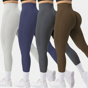 Custom Logo High Waist Fitness Leggings <strong>Women's</strong> Seamless Yoga Pants Sexy Gym <strong>Tights</strong> with Print for Outdoor Exercise - Product Image 3
