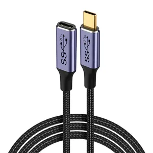 高品质 OFC TYPE-C 3.2 公对母延长线 PD100W 20Gbps 4k 音视频全功能 Type c 充电线 - Product Image 5