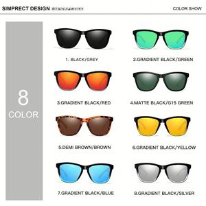 Gafas de Sol Polarizadas Cuadradas con Lentes de Espejo, Modelo 2025, Antideslumbrantes, para Conducir, para Hombre - Product Image 6