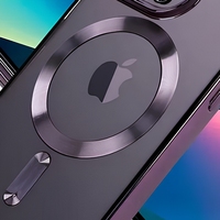 Étui de téléphone magnétique en TPU électroplaqué transparent