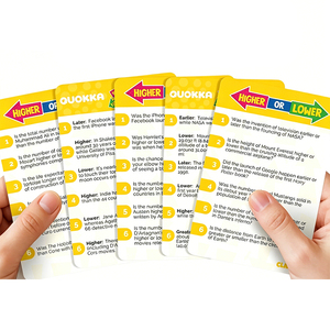Gioco da Tavolo Scientifico Personalizzato QUOKKA - Carte da Gioco in Carta e PVC, Trivia Higher or Lower per Bambini 8-12 Anni e Adulti, Gioco per Famiglie, Vendita all'Ingrosso - Product Image 5
