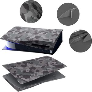 Carcasas de Repuesto para <span class=keywords><strong>Sony</strong></span> Playstation 5, Diseño Camuflaje Gris, Placa Lateral de Repuesto, Carcasa Protectora Rígida para Juegos - Product Image 3