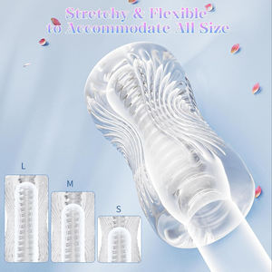 Masturbador Masculino de TPE Transparente, Suave y <span class=keywords><strong>El</strong></span>ástico, con Textura Realista para Estimulación del Glande y Entrenamiento de Resistencia - Product Image 6