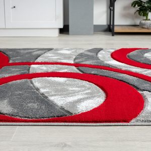<span class=keywords><strong>Tapis</strong></span> <span class=keywords><strong>de</strong></span> porte en polypropylène pour usage intérieur, super doux, poils moyens, non pelucheux, rectangle, cercles concentriques, poils moyens, 50x80cm - Product Image 5