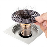 Système de drainage submersible en PVC durable, anti-odeur, anti-refoulement, filtre à cheveux pour toilettes, salle de bain, balcon, drain de sol
