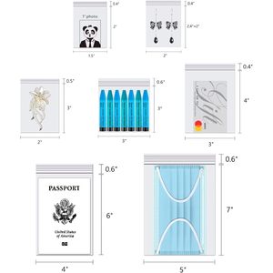 Sacs à fermeture éclair en poly transparent, 11 x 14 pouces, 100 pièces, sacs de rangement refermables pour aliments, vêtements, documents, bijoux, cadeaux, faveurs de fête - Product Image 5