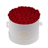 Mariage personnalisé impression ronde rose fleur boîte d'emballage