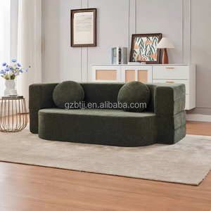 Canapé-lit pliable compressé <span class=keywords><strong>sous</strong></span> <span class=keywords><strong>vide</strong></span> avec housse en tissu côtelé et coussin en mousse haute densité, emballé en boîte, modèle BTCS004, idéal pour le salon - Product Image 5