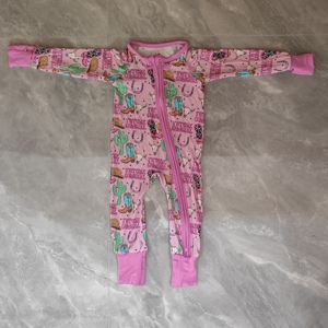 RTS Batı Baskılı Çocuk Fermuarlı Pijama Uzun Kollu Bebek Yürümeye Başlayan Çocuk Pijama Giysisi - Product Image 2