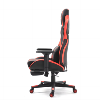 Chaise de course pour ordinateurs domestiques de luxe Chaise pivotante E-Sports avec repose-pieds confortable Support lombaire solide en cuir durable