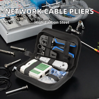 Pince à sertir professionnelle sans fil pour câbles réseau, en acier à haute teneur en carbone, kit d'outils informatiques OEM pour le sertissage de fiches modulaires