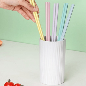 Palillos hexagonales de aleación de color Morandi, antideslizantes, duraderos, para adultos - Product Image 4