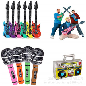 Inflatable Musical Instruments Set 5Pcs PVC Guitars Saxophone Trumpet Drum Kids Toy Unisex 2-4 Years Stage Props - Product Image 5