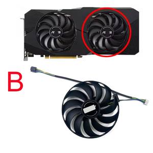 FDC10U12S9-C T129215SU 4Pin 95มม. เครื่องทำความเย็นแบบ GPU 5700XT RX5600XT DC 12V สำหรับ Asus Radeon <span class=keywords><strong>RX</strong></span> 5600 <span class=keywords><strong>5700</strong></span> <span class=keywords><strong>XT</strong></span> dual EVO <span class=keywords><strong>OC</strong></span> - Product Image 3