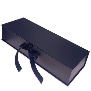 Elegant Black Ribbon Embossed Recycled Materials UV Coated Matt Lamination Rigid Book Shaped <strong>Flower</strong> <strong>Box</strong> Premium Paper Insert - Product Image 3