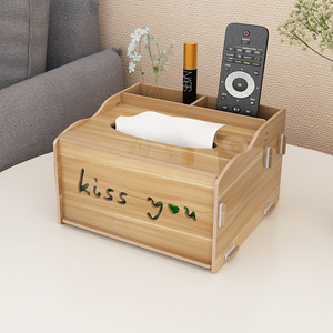 Multifunctional tissue box, desktop tissue box, living room <b>remote</b> <b>control</b> storage organizer, creative student dormitory tissue - Product Image 4