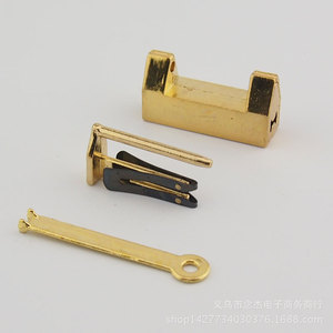 Serrure de meuble en laiton, longueur 33mm, hauteur 18mm, pour boîte à bijoux, style traditionnel, durable - Product Image 3