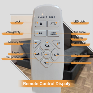 Vua Kích thước có thể điều chỉnh khung giường kim loại, khung giường Ergonomic giường thông minh hoạt động bằng điện thoại di động ứng dụng không dây điều khiển từ xa - Product Image 4