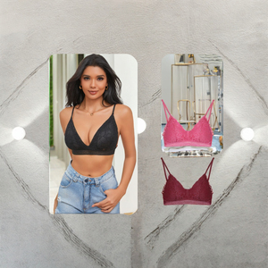 Women's Teenagers Solid Adjusted-straps Seamless <b>Thin</b> Non-Padded Wireless Lace Bra Sexy - Product Image 3