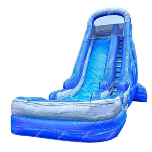 Tobogán <span class=keywords><strong>de</strong></span> agua inflable gigante <span class=keywords><strong>de</strong></span> PVC para patio trasero, tobogán <span class=keywords><strong>de</strong></span> agua inflable <span class=keywords><strong>de</strong></span> 22 pies con piscina, color <span class=keywords><strong>azul</strong></span>, gran oferta - Product Image 2