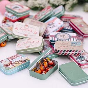 Decorazioni natalizie scatola di latta di caramelle nuovo anno portaoggetti organizzatore forniture per feste scatola regali di <span class=keywords><strong>natale</strong></span> - Product Image 6