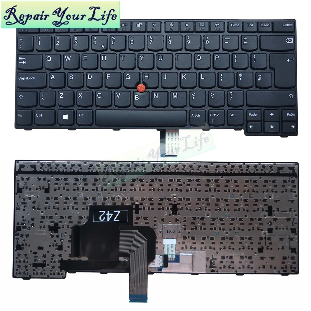 Originele Laptop Toetsenbord voor Lenovo E470 E475 01AX029 01AX069 01AX109 UK TR Keyboard Black