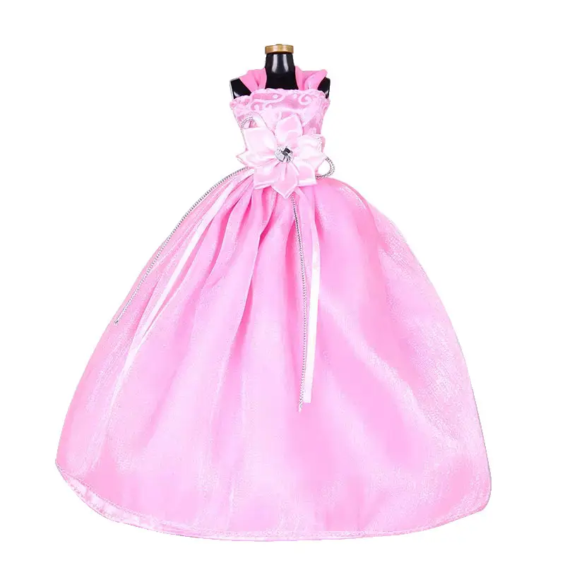 Lace Princess Party Wedding Dress Clothes Gown For Doll Party Wears Gown Dress Outfit For Dolls