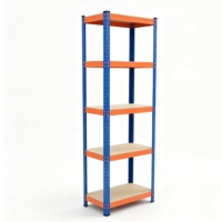 Étagère de rangement métallique robuste sans boulons, étagères en MDF réglables en hauteur, rayonnage commercial pour entrepôt