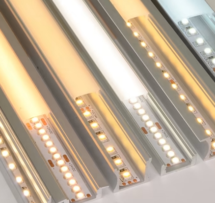 Aluminum Profile LED Linear Light Strip 1M DC12V/24V 3000-6000K CCT Selectable Cabinet Shelf Display Accent Lighting