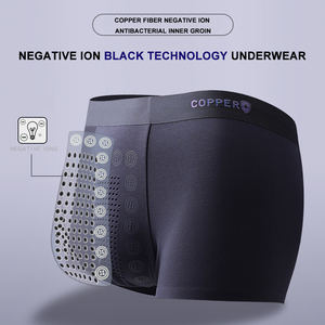 Calzoncillos bóxer de tiro medio para hombre Hygieia, ropa interior sanitaria con iones negativos magnéticos personalizados para masaje de próstata, Calzoncillos Bóxer - Product Image 2