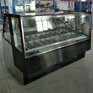 Otomatik ticari 22 tava gelato displaycabinet yeni stil dondurma vitrin büyük üretim