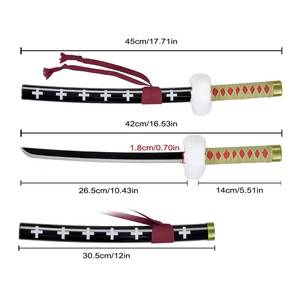 Mini katana en acier inoxydable authentique MS 45cm, inspiré de l'anime japonais One Piece, représentant le chirurgien mortuaire Trafalgar Law, en vente. - Product Image 2