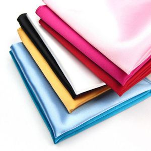 Pochette de costume en satin de polyester doux, couleur unie, pour mariage, affaires, accessoire de costume formel pour hommes, vente en gros - Product Image 3