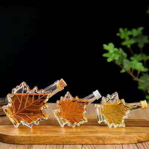 Bottiglie per Sciroppo d'Acero 70ml 100ml 250ml Bottiglie in Vetro con Foglia d'Acero per Vino Ghiacciato - Product Image 3