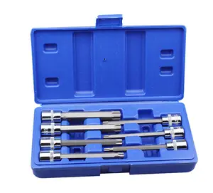 3/8 Zoll 7 teile/satz Sockel Werkzeugs atz Antrieb Extra lange Torx Star Bit Sockel Set T25 T30 T40 T45 T50 T55 T60 Handwerkzeuge