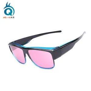 PC Pink Farbe Linsen abdeckung Myopie Rahmen Großhandel Sonnenbrille Frauen Mode Sonnenbrille