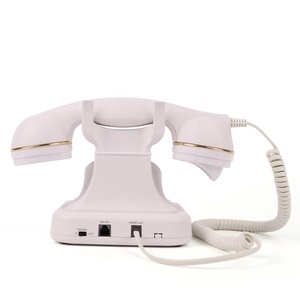 Telefono <span class=keywords><strong>Vintage</strong></span> Bianco con Pulsante per Libro degli Ospiti Audio, Registratore di Messaggi Vocali per Matrimoni ed Eventi - Product Image 5