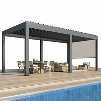 Pergola bioclimatique motorisée en aluminium Sweet Home, gazebo à lames orientables, imperméable, pour jardin, terrasse, kit complet sur mesure