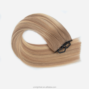 नए आगमन रूसी मानव बालों को डबल खींचा प्रतिभा वेफ्ट कुंवारी बाल अदृश्य हाथ बंधे फ्लैट प्रतिभा वेफ्ट वीट एक्सटेंशन - Product Image 4