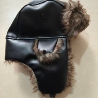 QJ OEM – Nouveau bonnet d'hiver personnalisé en fausse fourrure PU avec cache-oreilles thermiques, nœuds et motif camouflage pour froid extrême et utilisation à la plage