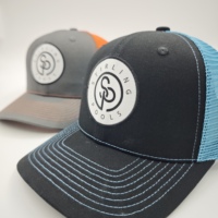 Gorras Richardson 112 Clásicas de Moda, Estilo Snapback, Color Gris Jaspeado y Negro, Personalizables, Tipo Trucker, al por Mayor