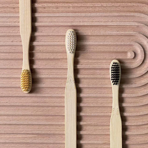 Bahan bambu sikat gigi paket individu untuk Hotel kelas tinggi kaus Colorfu bulu ukuran rata-rata - Product Image 2