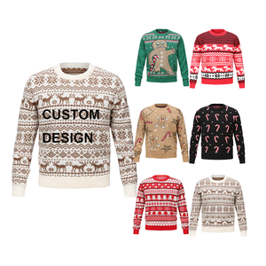 Christmas Sweater Women's Long Sleeve Reindeer Pattern Knitted <strong>Jumper</strong>, <strong>Plus</strong> <strong>Size</strong> <strong>Xmas</strong> Knitwear - Product Image 1