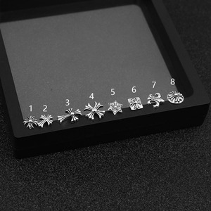 2026 Exquisite Retro Style Niche Design Cross <b>Stud</b> <b>Earrings</b> Silver Plated Unisex's Alloy <b>Earrings</b> Fashion Jewelry Wholesale - Product Image 2