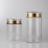 Bouteille cylindrique transparente en PET de 300 ml (16 oz) pour compléments alimentaires et médicaments traditionnels chinois, double paroi en PS