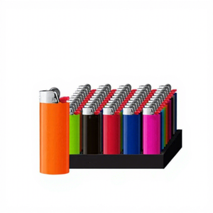 bulk cigarette lighters Imprinted Transparent Standard Flint Lighter Zinc+Aluminum Cigarette Pack Thin Lighter 12
